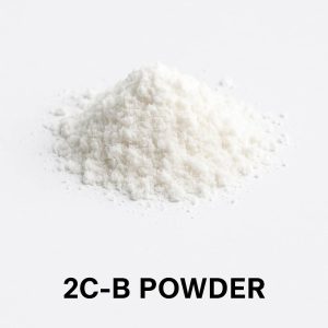 Pure 2C-B Powder – Lab-Tested Psychedelic for Visual, Emotional, and Sensory Exploration Fine crystalline white 2C-B powder in sterile container on white background