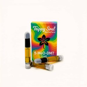 Buy 5-MeO-DMT Cartridge – Trippy Soul MarketPlace 5-MeO-DMT vape cartridge on white background – premium psychedelic vaporizer from Trippy Soul MarketPlace