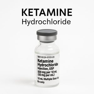 Ketamine Hydrochloride Solution Pharmaceutical-grade Ketamine Hydrochloride Solution in sealed glass ampoules — sterile, injectable product available from Trippy Soul Marketplace.