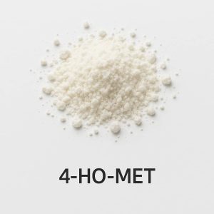 4-HO-MET High-purity 4-HO-MET powder on white surface – Buy 4-HO-MET online