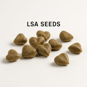LSA Seed (Hawaiian Baby Woodrose) Organic Hawaiian Baby Woodrose LSA Seeds in natural light on a white surface