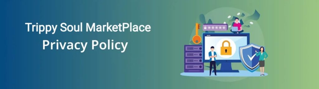 Privacy Policy document illustration for Trippy Soul MarketPlace ensuring secure, confidential, and GDPR-compliant customer data protection
